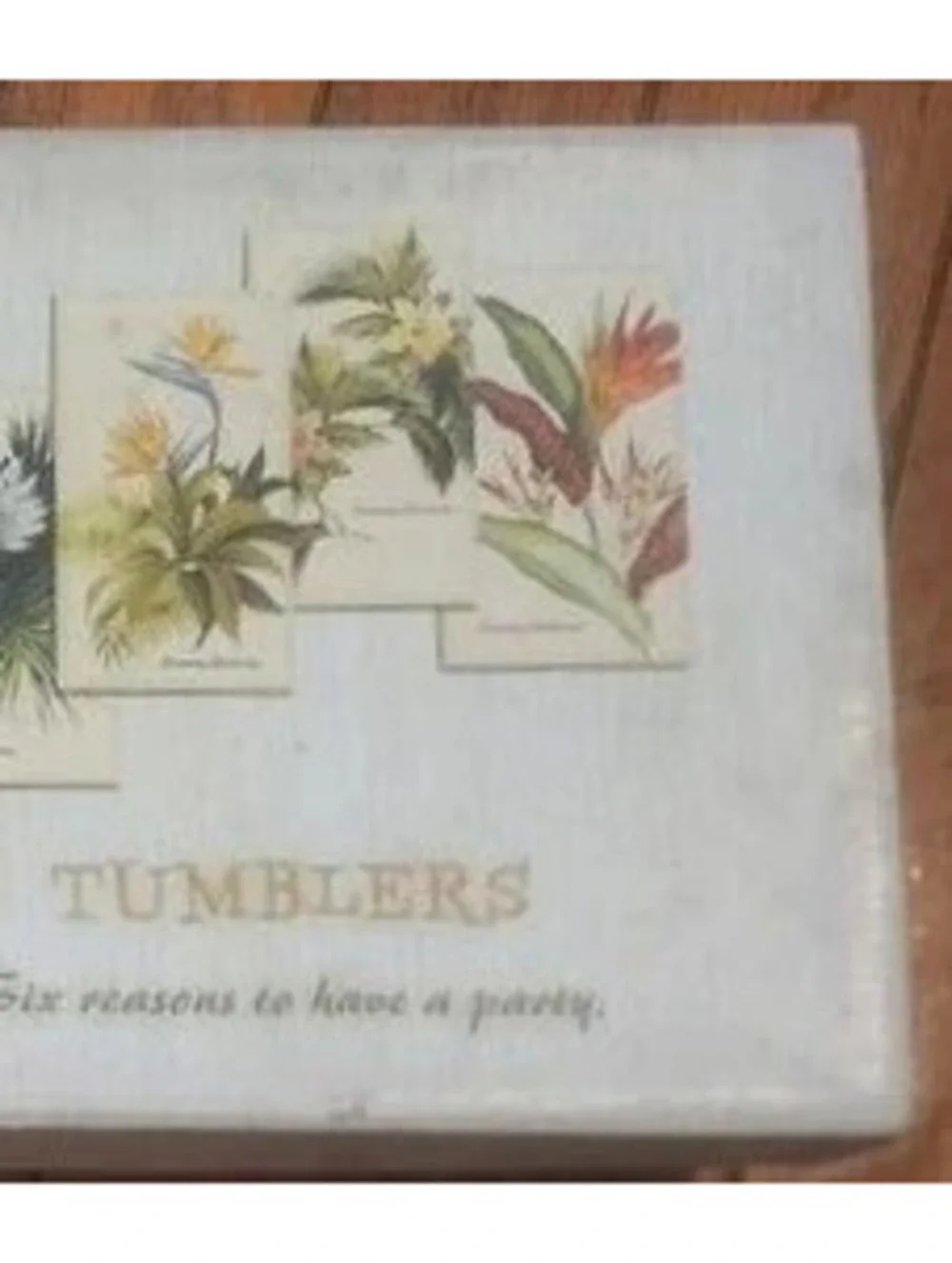 Vintage Collector's Tommy Bahama Frosted Tropical Tumblers Set of 6 (Never Used)